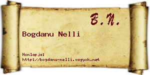 Bogdanu Nelli névjegykártya
